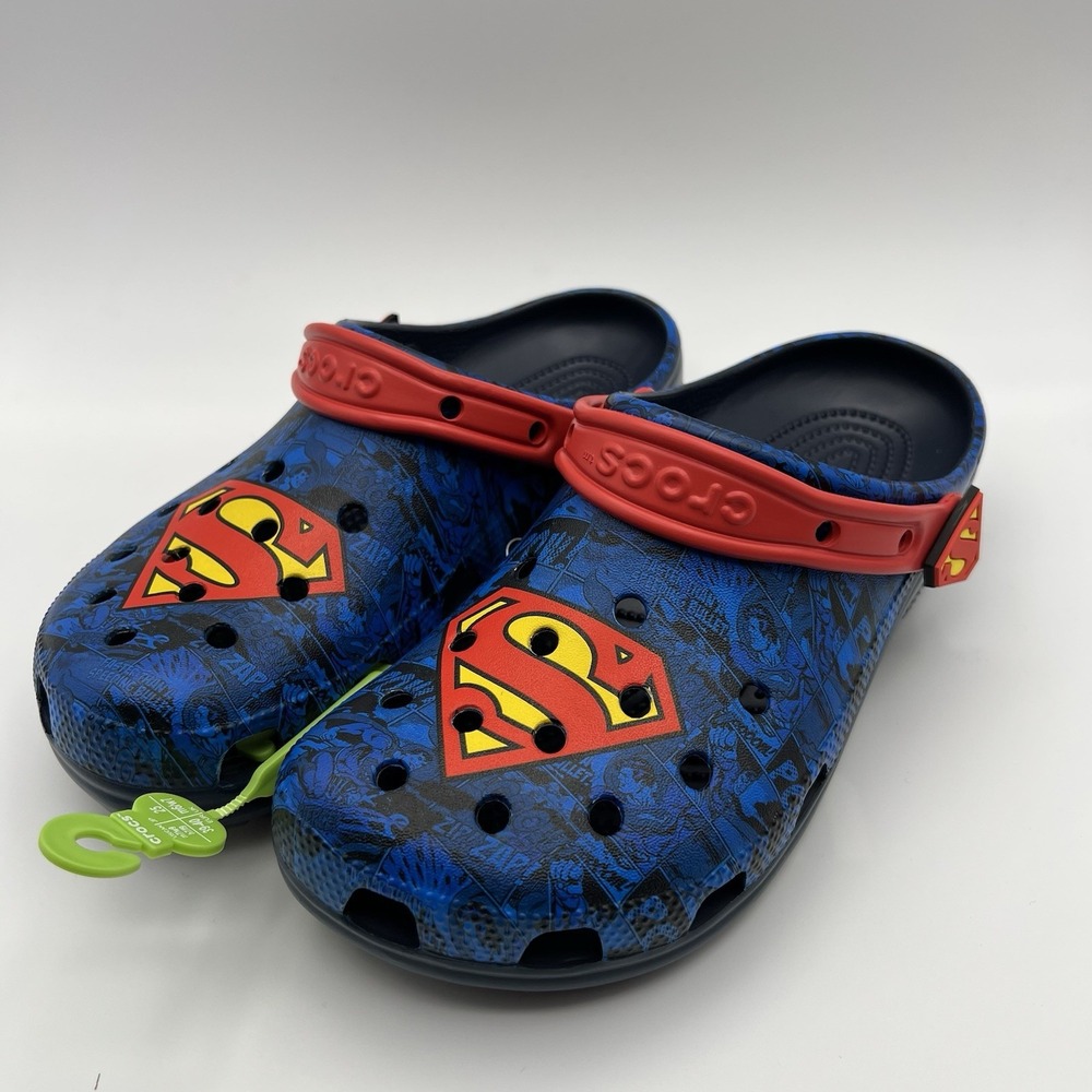 Crocs x DC Comics‎ "Superman" Clogs Mens 7 Wmns 9 Blue Classic Shoes 211131-90H